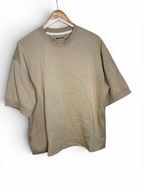 Men’s Amongst Others Tan Boxy Fit Heavy Short Sleeve Tee Size LARGE